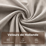 Canapé Convertible 2 Places 3 en 1, Canapé-Lit Clic Clac en Velours Hollandais, Dossier Réglable, 2 Oreillers, Beige