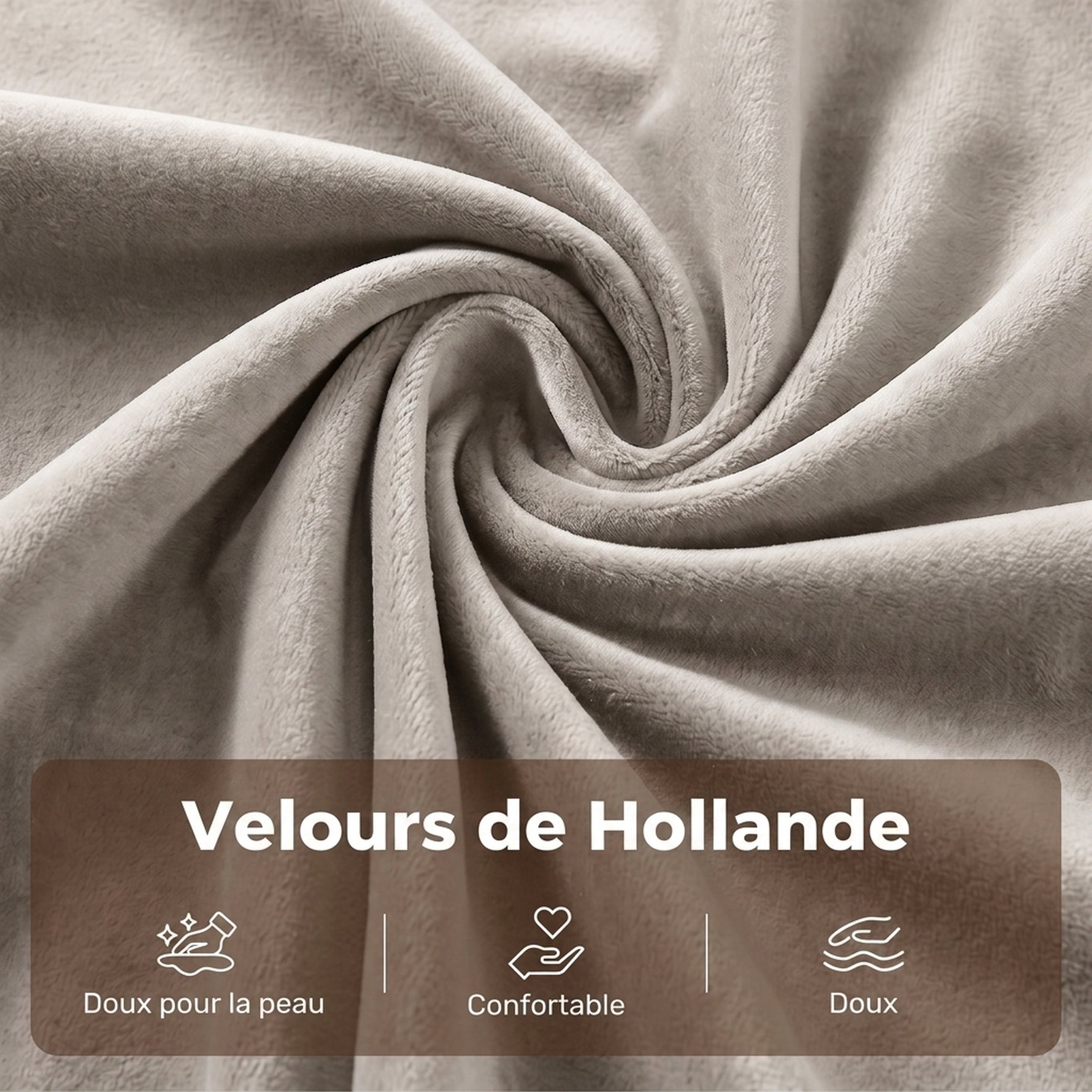 Canapé Convertible 2 Places 3 en 1, Canapé-Lit Clic Clac en Velours Hollandais, Dossier Réglable, 2 Oreillers, Beige