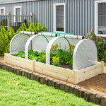 Mini Serre de Jardin Serre à tomates 3L x 1l x 0,8H m Acier PE Haute densité 140 g/m² Anti-UV 3 fenêtres Blanc