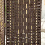 Biombo interior de madera de 4 paneles, separador de ambientes plegable para salón y dormitorio, 180 x 180 cm, marrón