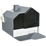 Maison de toilette bac à litière pour chat design maisonnette avec pelle, filtre et tapis dim. 47L x 45l x 42H cm