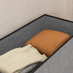 Banc de rangement pouf de rangement pliable bout de lit repose-pieds avec couvercle 76L x 38l x 38H cm gris clair