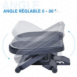 Ergonomische voetensteun voor kantoor, in hoogte en helling verstelbaar, 45L x 34B cm, grijs