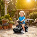 Porteur enfants Mercedes-Benz sous licence, porteur voiture à pousser avec poignée amovible, 91 x 40 x 83 cm, noir