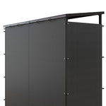 Abri-bûches range-bûche extérieur charge maximale 2000 kg avec housse de protection imperméable 185 x 62 x 184 cm noir