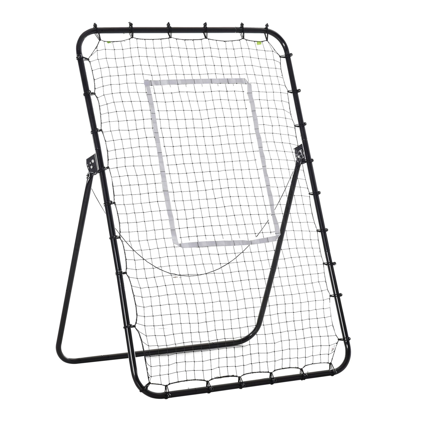 Filet de rebond de football ajustable hauteur angle réglables rebondeur pour football pliable cible sardines de fixation fournies 123 x 73 x 178,5 cm noir blanc