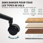 Chaise de bureau, fauteuil de bureau ergonomique réglable en hauteur, siège pivotante, fonction de bascule, beige