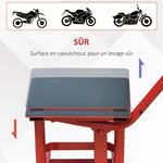 Lève moto béquille d'atelier stand moto tout-terrain moto cross supermotard hauteur réglable rouge et noir