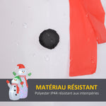 Bonhomme de neige gonflable de Noël, 240 cm, décoration gonflables de Noël avec lumières LED, blanc