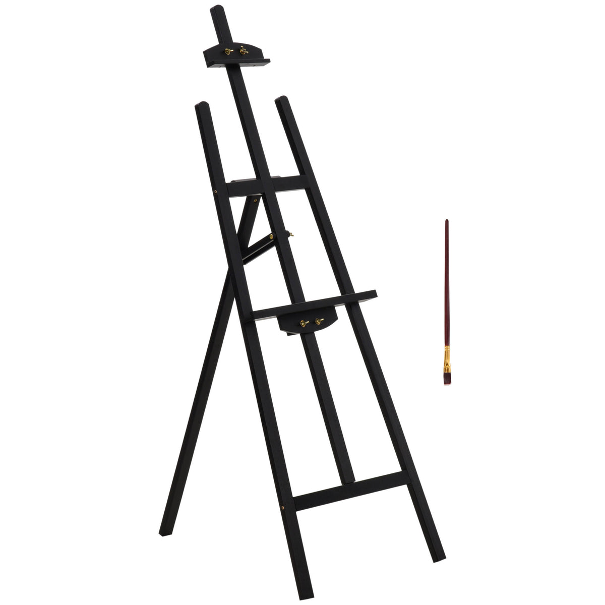 Artistaren zurezko astoa, neurriak: 51,5L x 71,5l x 134,5H cm, 90°-ko gehienezko inklinazio erregulagarria, pinu-egurra