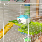 Grande cage pour hamsters cage pour rongeur 5 niveaux avec tunnels abreuvoir roue maisonnette échelles