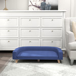 Txakur-sofa, txakur-ohe altxatua, kuxin garbigarria, egurrezko markoa, poliesterrezko ehuna, 98 x 67 x 25 cm, urdina