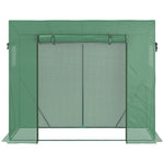 Serre de Jardin Anti-UV 2 fenêtres moustiquaires + Barres renforcement 200L x 77l x 169H cm Acier PE Vert