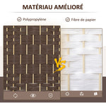 Biombo interior de madera de 4 paneles, separador de ambientes plegable para salón y dormitorio, 180 x 180 cm, marrón