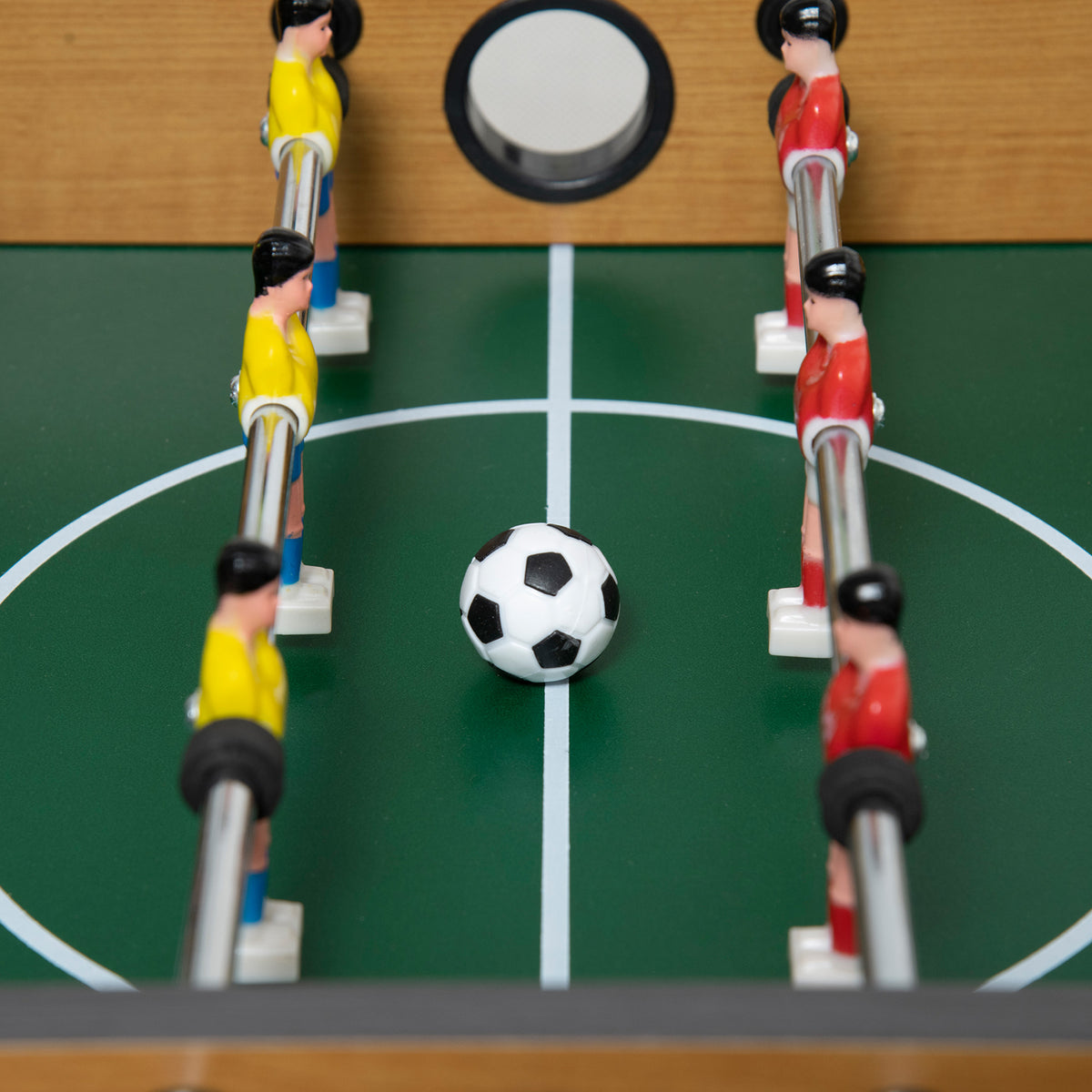 Table baby-foot pour enfants à partir de 6 ans 2 ballons 18 joueurs 69 x 37 x 24 cm