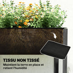 Potager sur Pieds en Métal, Jardinière Surélevée en Métal 241L avec Barres Renforcées et Tissu Non-Tissé, Gris Foncé-7