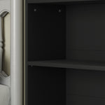 Bibliothèque étagère de rangement 6 niveaux avec étagères réglables pour salon, chambre, bureau, 60x24x158,5cm, noir