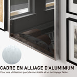 Frame box T-frame cadre aluminium pour maillot porte acrylique doublure interne feutre 70 x 90 cm
