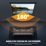 Écran de projection de 84 pouces, écran vidéoprojecteur, 4:3 4K HD, fixation mur ou plafond, 181l x 8P x 138H cm, noir