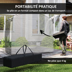 Tente de vélo abri de vélo portable pour 3-4 vélos avec 2 poches latérales 220 x 150 x 195 cm gris foncé