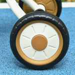Tricycle enfants avec sonnette et panier selle réglable avec dossier - pour enfant de 2 à 5 ans blanc