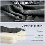 Fauteuil de sol pliable pivotant à 360°, chaise de sol rembourré avec dossier réglable en 5 positions, 58x107x79cm, gris