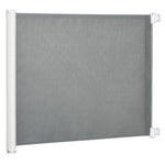 2er-Set Sicherheitsgitter, ausziehbares, automatisches Tiergitter, 1,15L x 0,83H m, Textilene, Stahl, grau