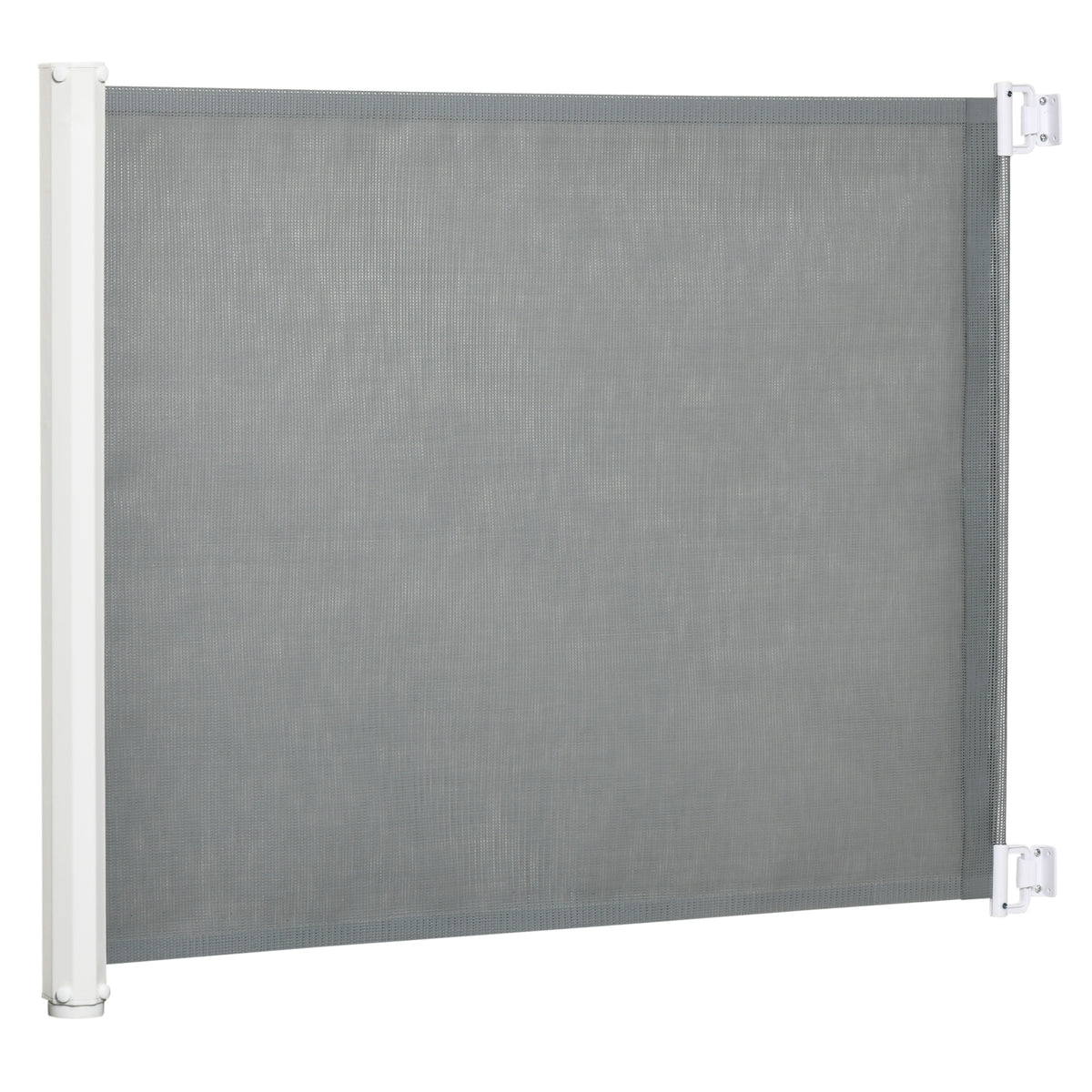 2er-Set Sicherheitsgitter, ausziehbares, automatisches Tiergitter, 1,15L x 0,83H m, Textilene, Stahl, grau