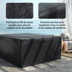 Housse salon de jardin extérieure bâche de protection extérieure anti-UV  en polyéthylène 235 x 190 x 90 cm noir