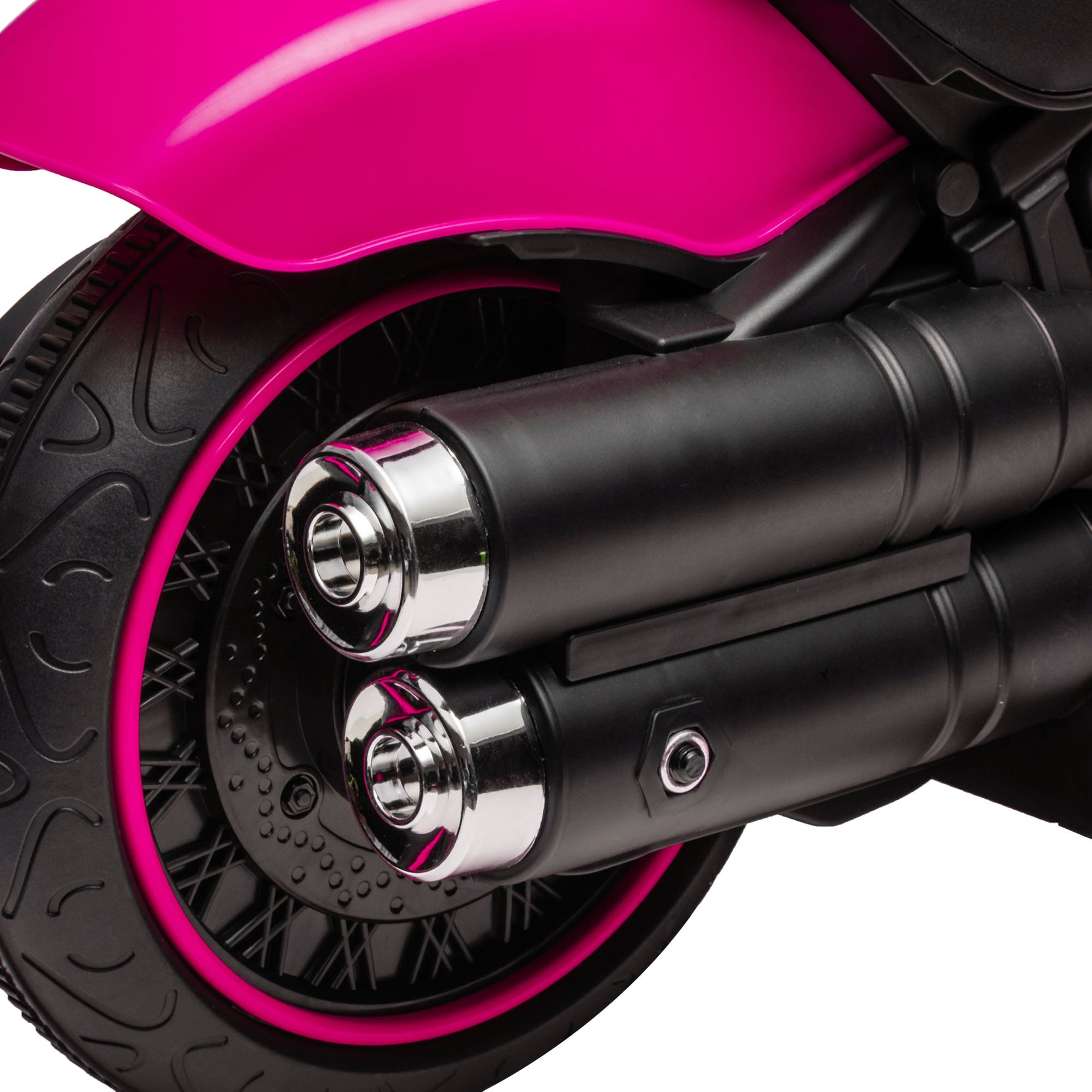 Moto électrique pour enfants 3 km/h 6V avec phare LED 2 roues d'entraînement de 18 à 36 mois avec moteur puissant rose