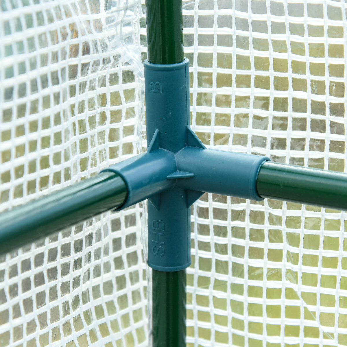 Serre de jardin PE avec étagères 3 niveaux, serre de balcon, bâche renforcée 140 g/m², châssis en acier blanc