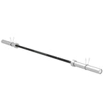Hantelstange aus Stahl 180 cm Ø50 mm mit 2 Federverschlüssen, belastbar bis 200 kg, Langhantelstange für Hantelscheiben Ø5 cm Fitness