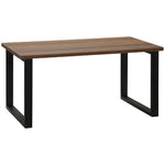 Table basse rectangulaire table de salon style industriel pied métal et plateau aspect bois 100 x 60 x 50 cm