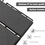 Caillebotis - Dalles terrasse - Lot de 18 - emboîtables, Installation très Simple - Petits Carreaux Composite Plastique