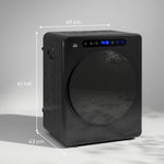 Sèche linge à évacuation, sèche-linge électrique 1000 W 3 Kg, modes Extra Dry et ECO, minuterie, acier inoxydable, noir