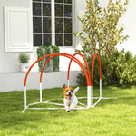 Set van 4 agility-onderdelen - agility-hoopers - trainingsbogen voor honden, hindernis met draagtas