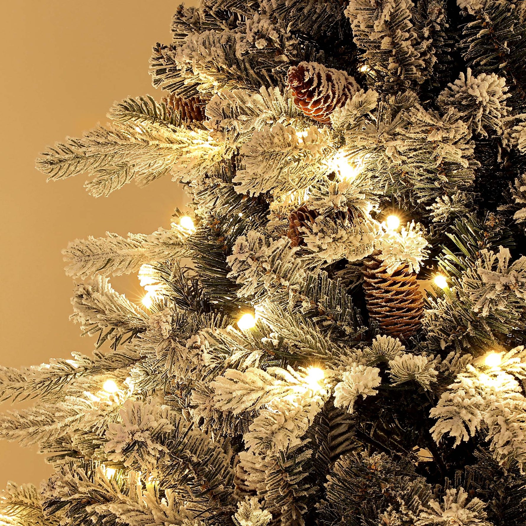 Sapin de Noël Artificiel 180 cm lumineux LED 793 Branches enneigées grand réalisme support en acier pliable Vert