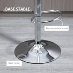 Lot de 2 tabourets de bar design contemporain assise acrylique et piètement métal - pivotant 360° - hauteur réglable avec repose-pieds - transparent