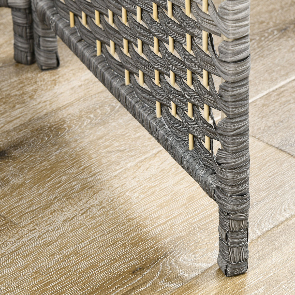 Paravent intérieur en bois 6 panneaux séparateur de pièce pliable pour salon chambre 270 x 180 cm gris mélangé