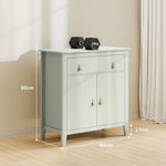 Buffet salon, meuble de rangement avec tiroir, double porte, étagère réglable, 80 x 40 x 90 cm, vert clair