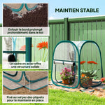 Mini serre de jardin, mini pop up serre en PVC transparent, pour intérieur ou extérieur, pour légume, 70 x 70 x 80 cm
