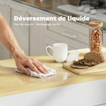 îlot central cuisine avec plateau extensible, desserte de cuisine sur roulettes avec 2 tiroirs, 4 portes, blanc