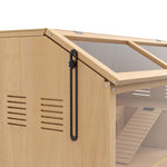 Cage hamster en bois habitat grand pour rongeur ventilation couvercle ouvrant et accessoires 85x45x44cm bois naturel