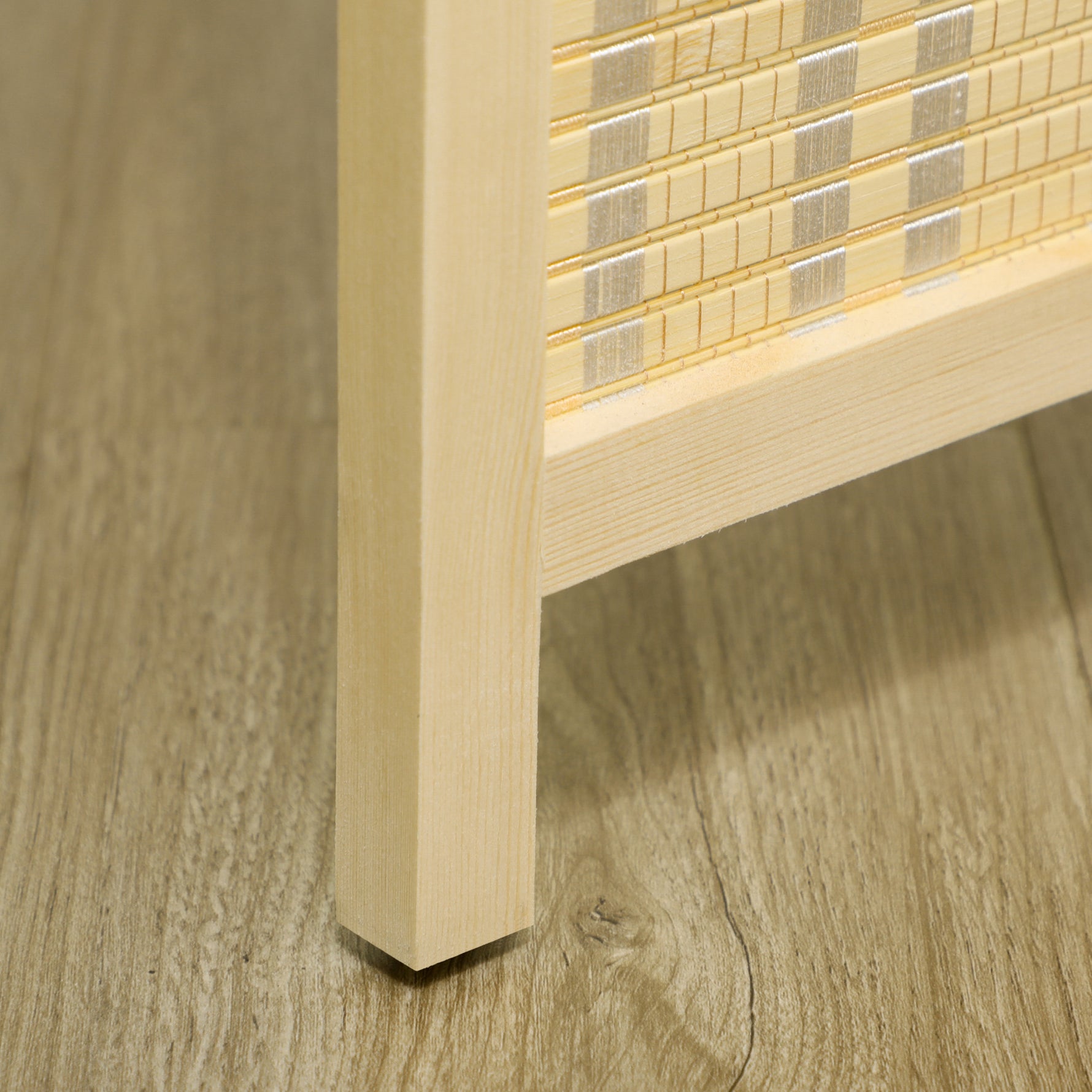 Paravent en bois séparateur de pièce closion de séparation pliable 4 panneaux 180 x 180 cm naturel
