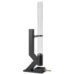 Riscaldamento a pellet per terrazza da 13000 W, Serbatoio da 2,4 kg, Tubo in vetro da 107,5 cm, Portacenere, 53x25x141cm, Nero