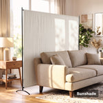 Paravent Extérieur à Panneau Unique, Séparateur de Pièce de 180H cm avec Protection UV30+, Beige