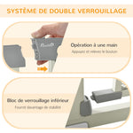Lot de 2 barrières de sécurité pour animaux domestique avec fermeture automatique double verrouillage largeur 75-103 cm