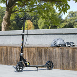 Trottinette enfants 3 à 8 ans, trottinette pliable à 2 roues LED roues lumineuses, 4 réglages en hauteur, noir