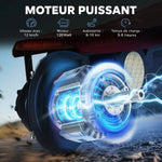 Trottinette électrique 120 W pliable pour enfant 7-14 ans 12 Km/h max. autonomie 10 Km max. rouge