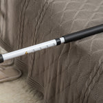 Sponda letto con piedini, protezione regolabile in 5 altezze, tasca portaoggetti, 52 x 85-95 x 71-102 cm, bianco nero